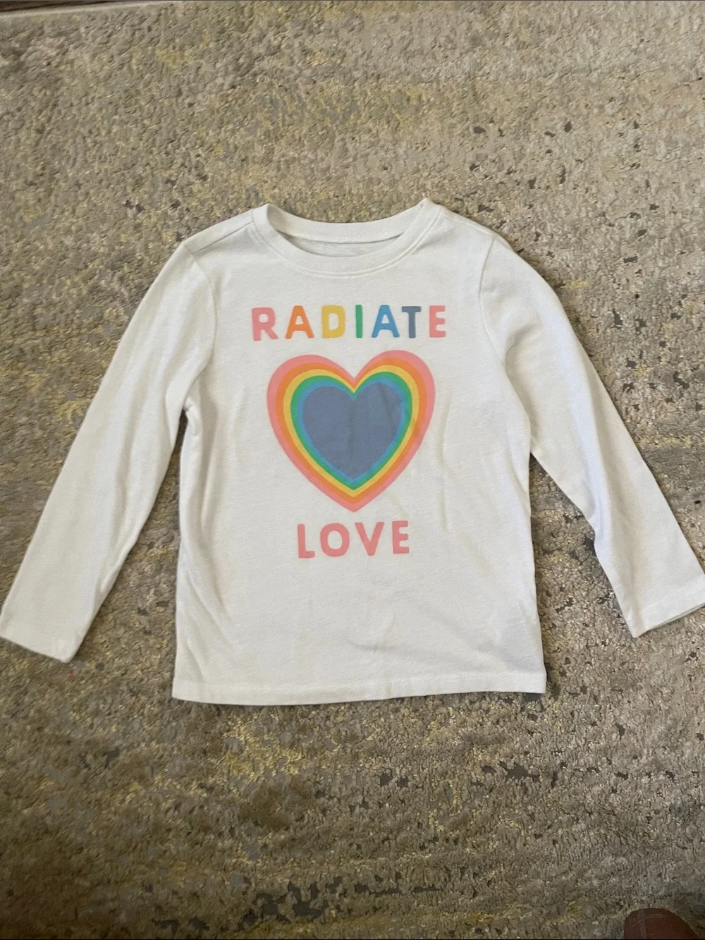 5T rainbow heart shirt